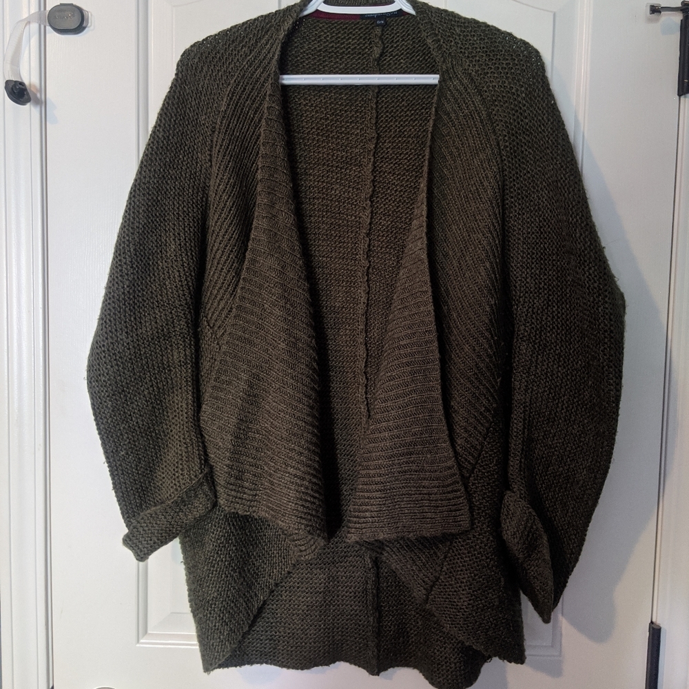 Forest Green Knit Cardigan